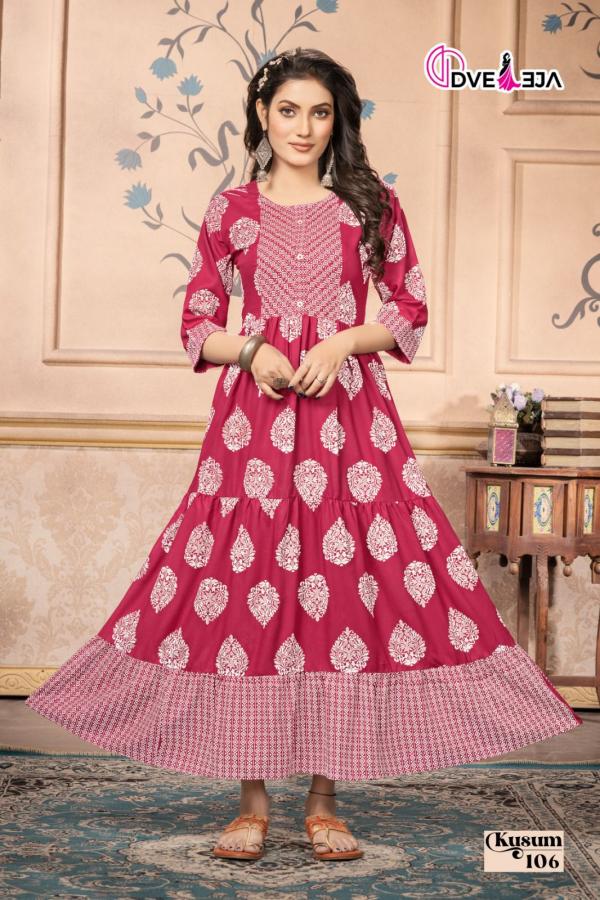 Dveeja Kusum Designer Long Anarkali Kurti Collection